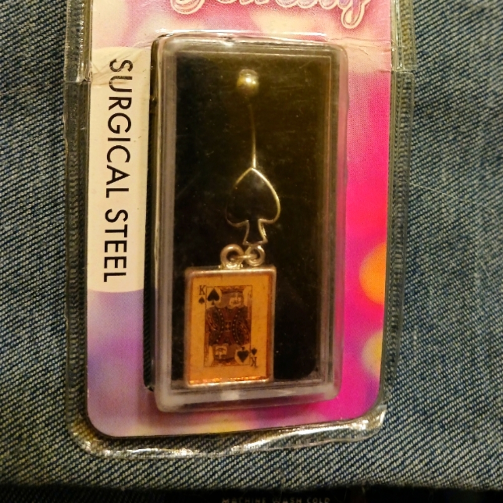 Belly Jewelry king ace of spades NIP